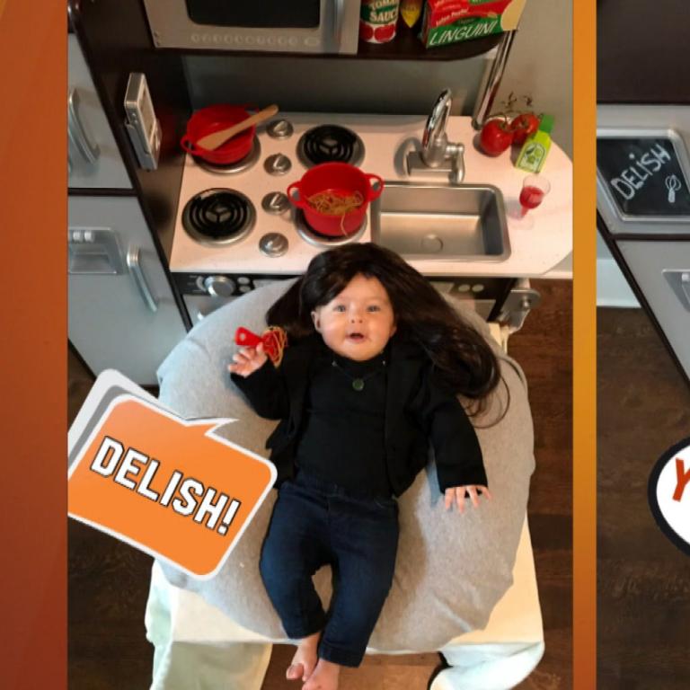 Baby Dressed Up Like Rachael Ray