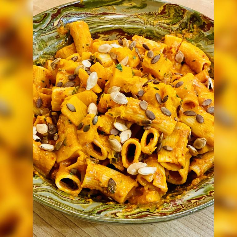 Pumpkin and 'Nduja Rigatoni