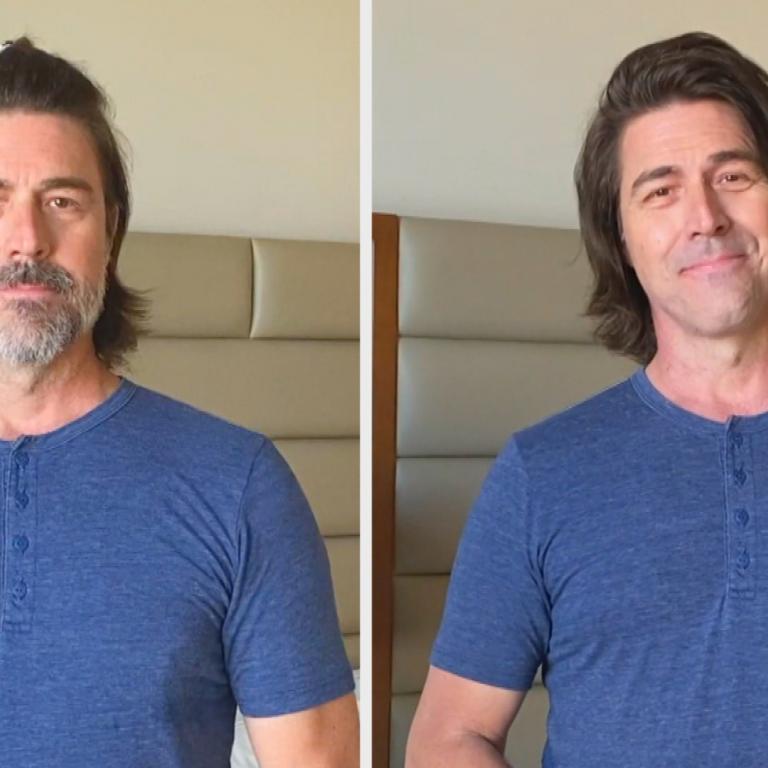 Kyan Douglas before and after beard and hair grooming routine