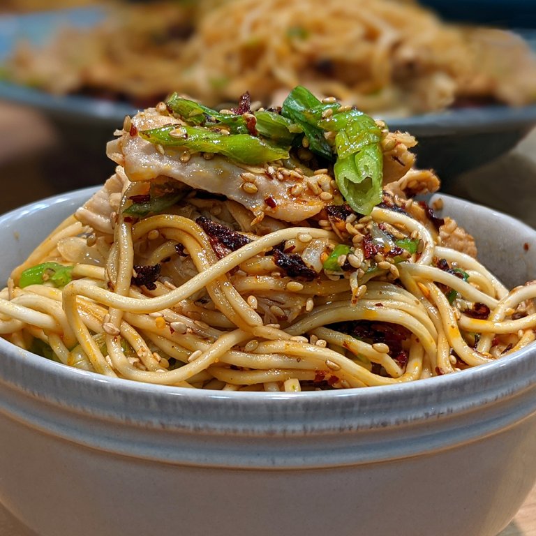 Rotisserie Chicken and Scallion Noodles