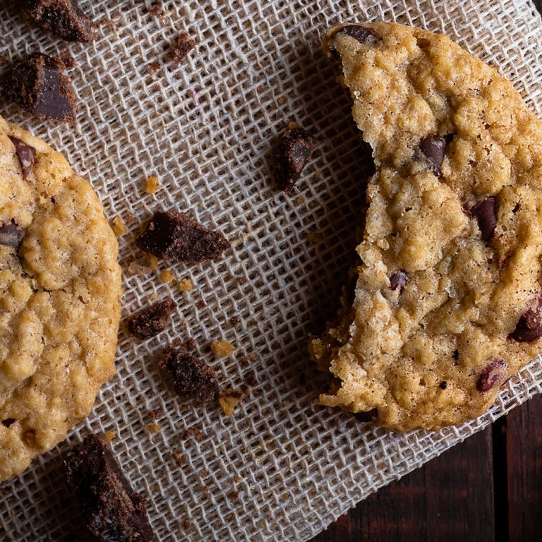 Dark Chocolate Chip Cookies with Sea Salt