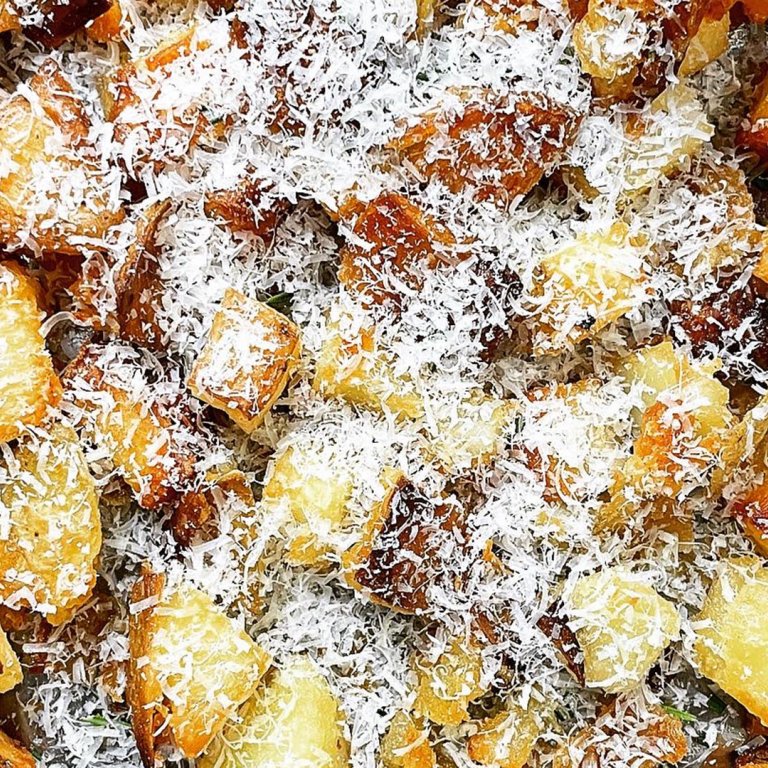 Crispy Parmesan Potato Cubes