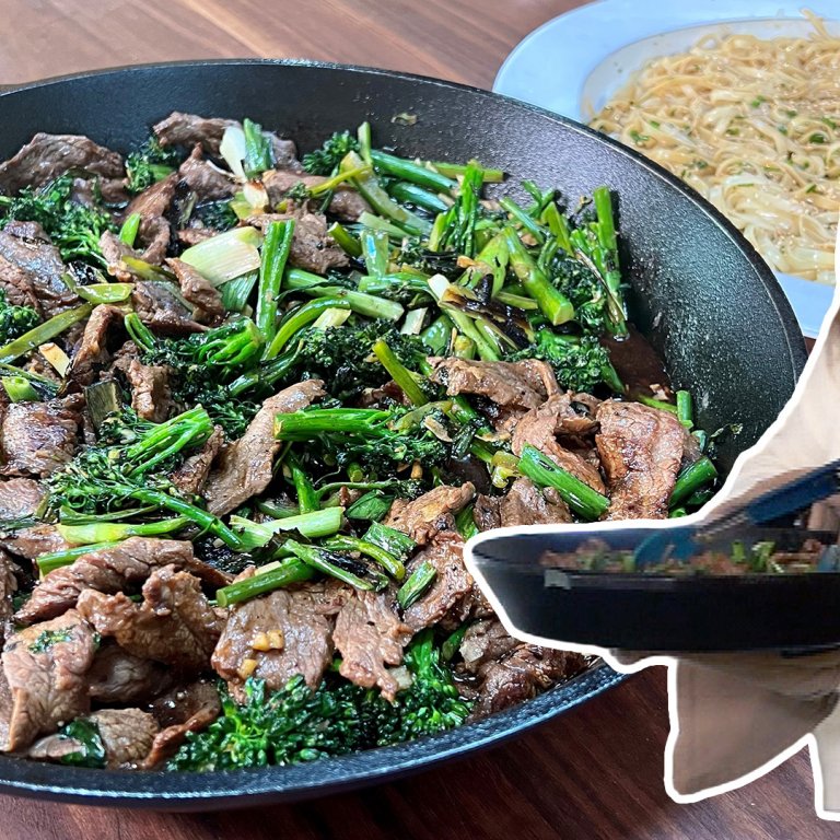 Beef 'n Broccoli with Charred Scallion | Rachael Ray