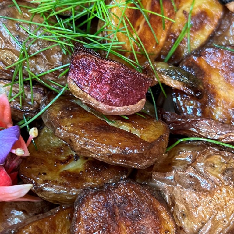 Roasted Baby Potatoes and Radishes