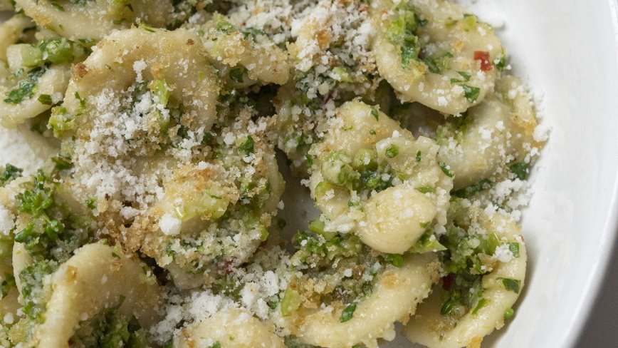 Homemade Orecchiette with Broccoli Rabe