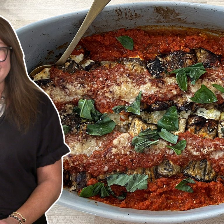 Four Cheese Stuffed Eggplant Rolls | Rachael Ray 