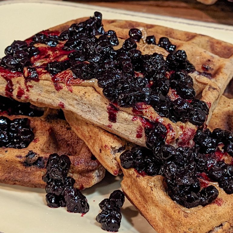 Blueberry Banana Gluten-Free Waffles