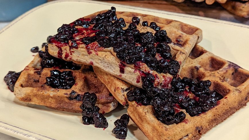 Blueberry Banana Gluten-Free Waffles