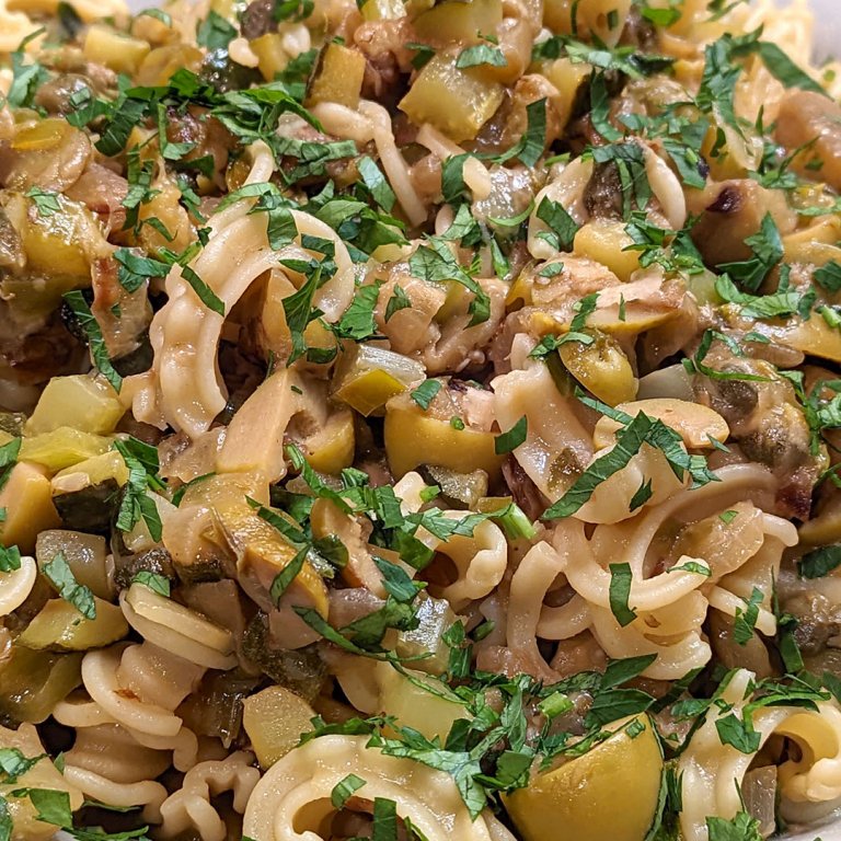 Green Caponata Pasta