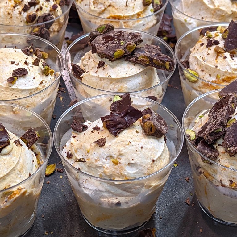 Pumpkin Semifreddo with Chocolate-Covered Pistachios