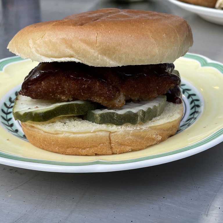 Smoky BBQ "Fried" Chicken Sandwiches