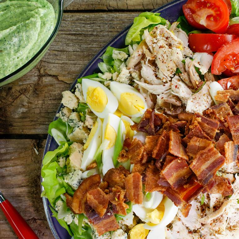 Rachael's Rotisserie Chicken Cobb Salad with Avocado Ranch Dressing