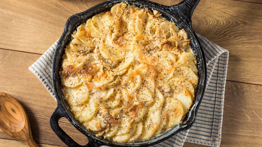 Scalloped Potatoes with Spinach