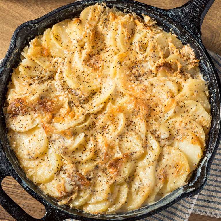 Scalloped Potatoes with Spinach