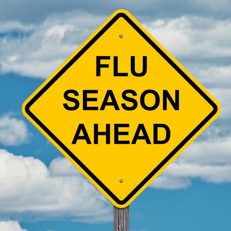 Flu Season Ahead sign