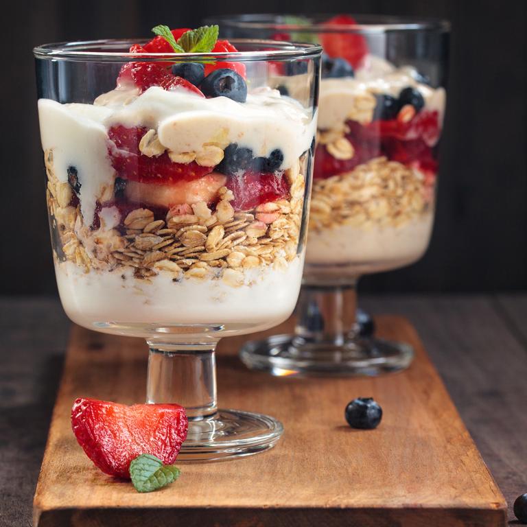 Yogurt Parfaits with Berries and Banana