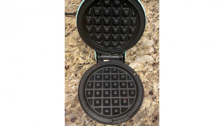 Dash Mini Waffle Maker after use